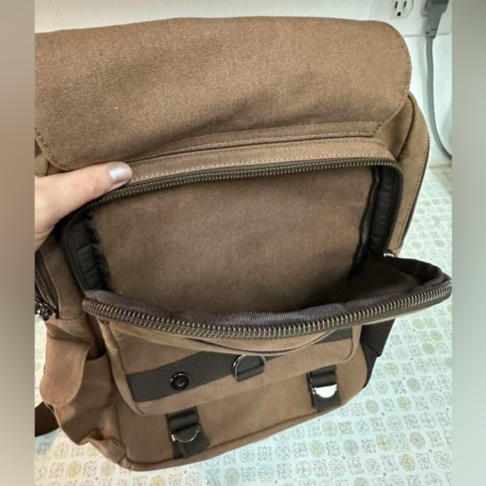 One Strap Brown Backpack - image 5